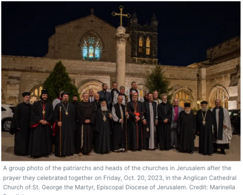 Anglican & Heads of Churches gather to pray in Jerusalem-10-20-23