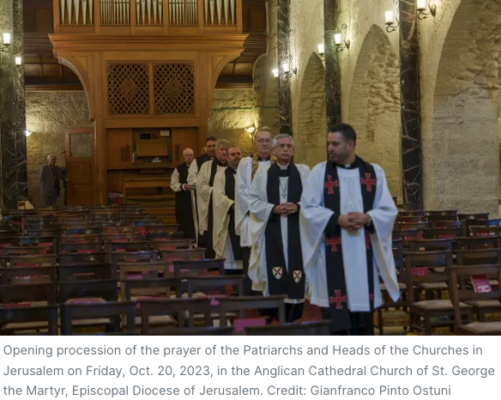 Archbishop of Canterbury arrives in Holy Land, joins church leaders in prayer for peace