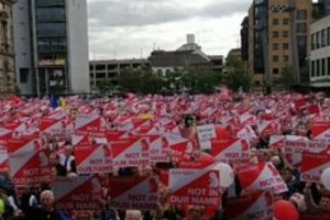 ‘Disgraceful injustice’: Thousands protest law to force abortion on N Ireland