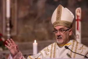 Latin patriarch of Jerusalem takes possession of Rome titular church after delays due to war