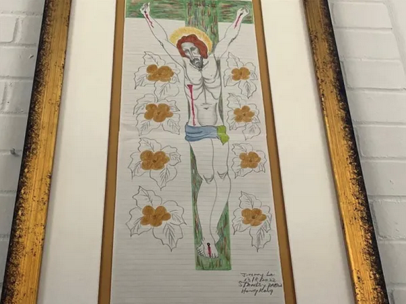 Jimmy Lai prison art crucifix gift to WSJ Bill McGurn